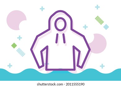 Hoodie icon symbol sign from modern fashion collection for mobile concept and web apps design. Beauty and clothes related vector line icons. 