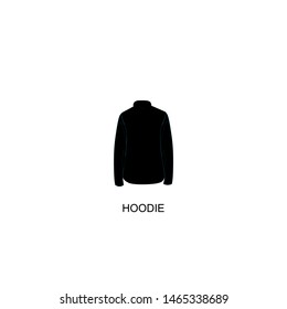 hoodie icon vector black design