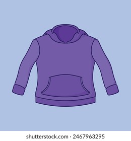 Hoodie icon vector. Cold Warm Hoodie illustration. Sports hoodie wear illustration