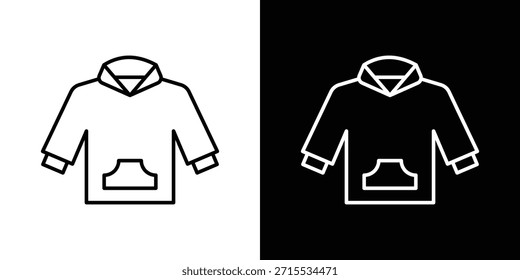 Iconos de la sudadera con capucha para los Elementos de UI. Ilustración vectorial de alta calidad.
