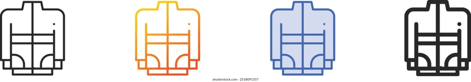 hoodie icon.Thin Linear, Gradient, Blue Stroke and bold Style Design Isolated On White Background