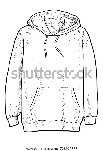  Hoodie  Illustration Drawing Engraving Ink Line image 