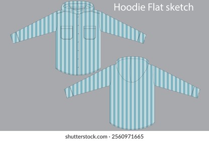 Hoodie illustration vector mock up design for manufacturing 