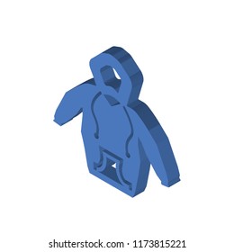 Hoodie isometric left top view 3D icon