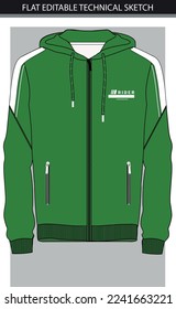 Hoodie jacket colour block template design vector file