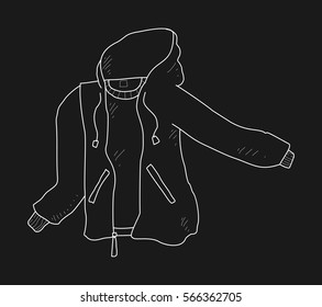 hoodie jacket doodle