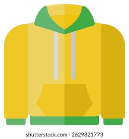 Hoodie Jacket icon in Color Fill. Flat style. Isolated on white background