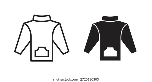 Ilustración del icono de la chaqueta con capucha, Vector de línea delgada, signo de Diseño web,