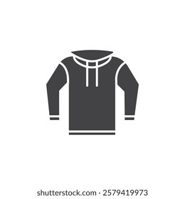 Hoodie jacket icon Simple thin line flat symbol