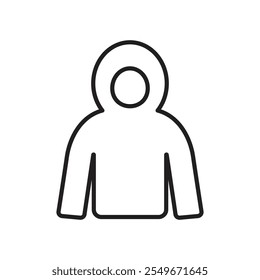 Diseño web de icono de chaqueta con capucha en Vector