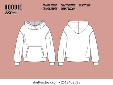 hoodie jacket mockup illustration fashion design vector