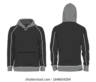 Hoodie jacket template design vector