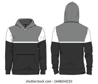 Hoodie jacket template design vector