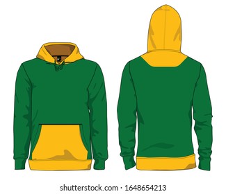 Hoodie jacket template design vector