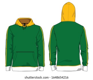 Hoodie jacket template design vector