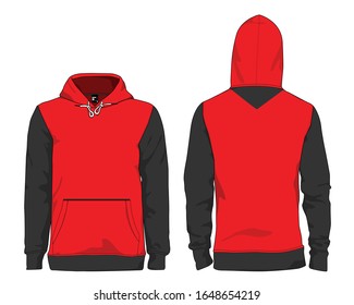 Hoodie jacket template design vector