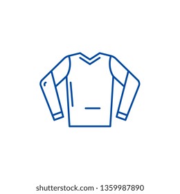 Hoodie line icon concept. Hoodie flat  vector symbol, sign, outline illustration.