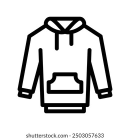 hoodie line icon illustration vector graphic. Simple element illustration vector graphic, suitable for app, websites, and presentations isolated on white background