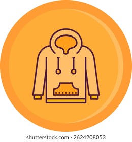 Hoodie Linie Vektor Icon Design