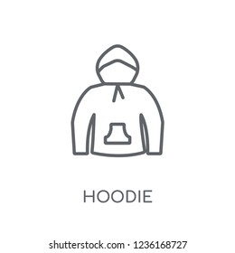 Hoodie linear icon. Modern outline Hoodie logo concept on white background from Clothes collection. Suitable for use on web apps, mobile apps and print media.