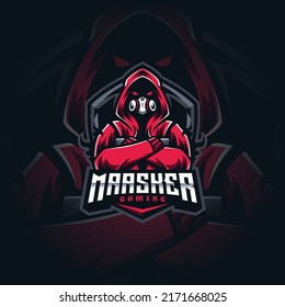 Ilustración De Diseño Del Logotipo De Esportaje De Mascota De Hoodie Para El Grupo De Juegos