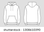 Hoodie. Mockup template.