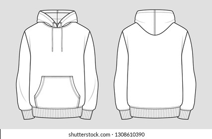 Hoodie Template Vector Art Graphics freevector