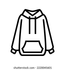 hoodie outerwear female line icon vector. hoodie outerwear female sign. isolated contour symbol black illustration