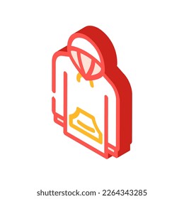 hoodie outerwear male isometric icon vector. hoodie outerwear male sign. isolated symbol illustration