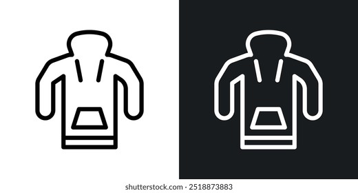 Hoodie outlined icon vector collection.