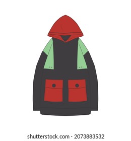 Hoodie oversize  isolated on the white background.
