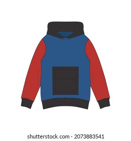 Hoodie oversize  isolated on the white background.
