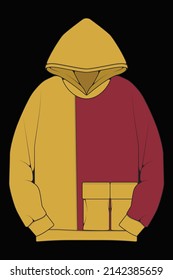 vectores de dibujo de la chaqueta sobredimensionados de hoodie, chaqueta de jaqueta sobredimensionada, chaqueta de jinetes de plantilla de entrenadores, vectores Ilustración.