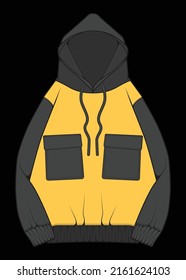 vectores de dibujo de la chaqueta sobredimensionados de hoodie, chaqueta de jaqueta sobredimensionada, chaqueta de jinetes de plantilla de entrenadores, vectores Ilustración.
