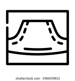 hoodie pocket line icon vector. hoodie pocket sign. isolated contour symbol black illustration