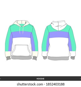 Diseño sencillo en casa, dos vistas frontal y posterior, minimalista, moderno, plantilla para uso comercial