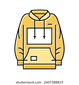 hoodie streetwear cloth fashion color icon vector. hoodie streetwear cloth fashion sign. isolated symbol illustration
