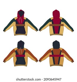 Hoodie Streetwear Lifestyle Design, Color is Green and Brown commercial Use