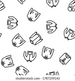 Hoodie And Sweater Vector Seamless Pattern Thin Line Illustration