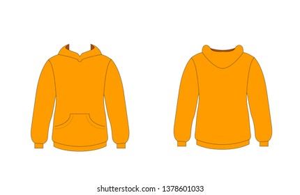 Hoodie sweatshirt (back and front)