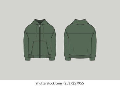 A hoodie is a sweatshirt with a hood. Usually, hoodies are made of cotton. The hoodies often have a drawstring that you can use to pull it tighter. Also, hoodies often have a pouch pocket.