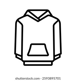 Hoodie sweatshirt icon color editable on white background