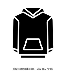 Hoodie sweatshirt icon color editable on white background