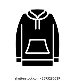 Hoodie sweatshirt icon color editable on white background