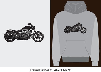 Hoodie Template Mockup Bike Rider