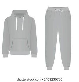 Hoodie y tracksuit inferior. vector