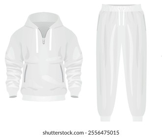 Hoodie and tracksuit bottom. vector