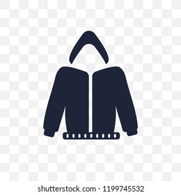 Hoodie transparent icon. Hoodie symbol design from Clothes collection. Simple element vector illustration on transparent background.