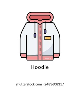 Hoodie  vector  Filled outline Design illustration. Symbol on White background EPS 10 File