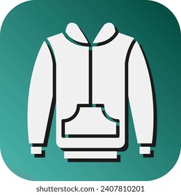 Hoodie Vector Glyph Gradient Background Icon For Personal And Commercial Use.
